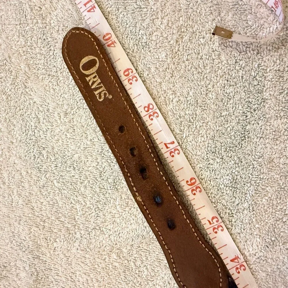 Vintage Orvis Nylon Leather Belt Blue 1.5